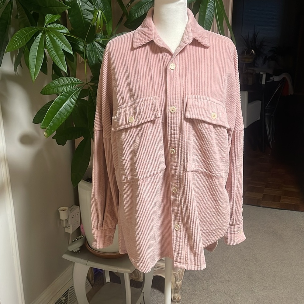 🤑 Free People x CP Shades Oversized Corduroy Button Down Shirt - Picture 4 of 12